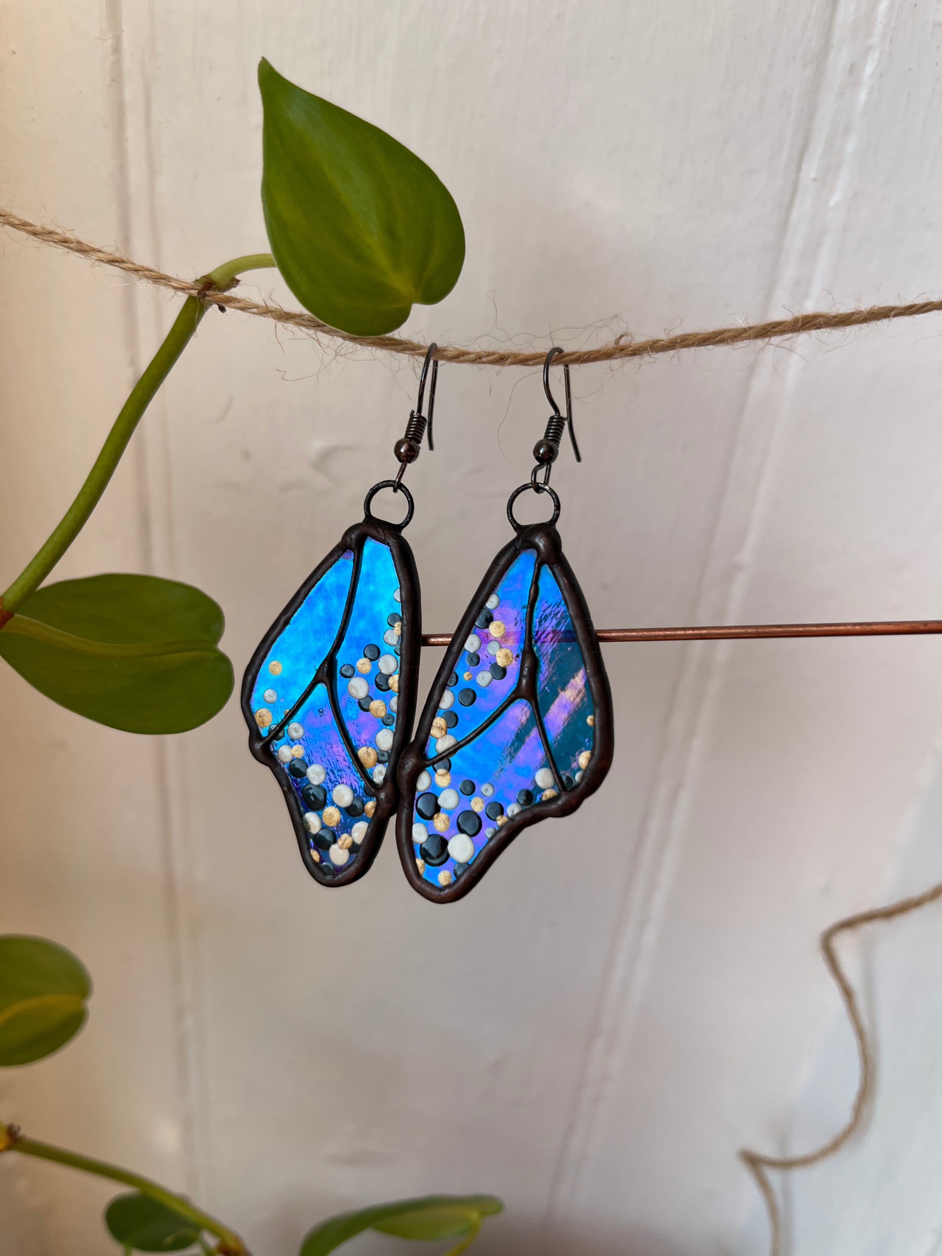 Butterfly Wings Earrings Miniblings Hanging Butterfly Wing Insect Pink |  eBay